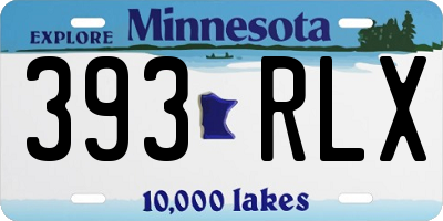 MN license plate 393RLX