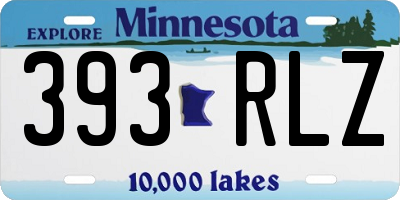 MN license plate 393RLZ