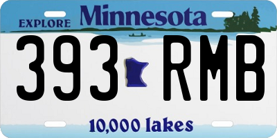 MN license plate 393RMB