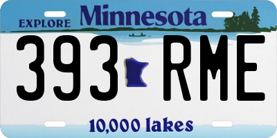 MN license plate 393RME