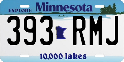 MN license plate 393RMJ