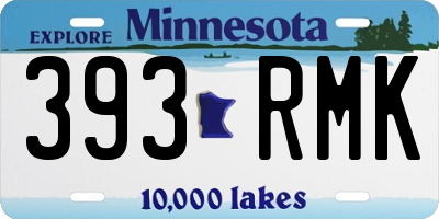 MN license plate 393RMK