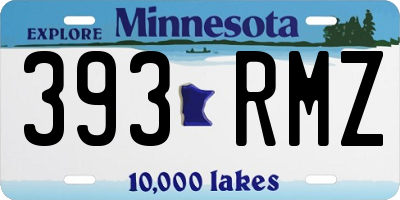 MN license plate 393RMZ