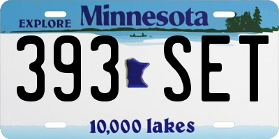 MN license plate 393SET