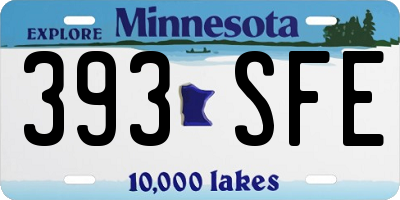MN license plate 393SFE