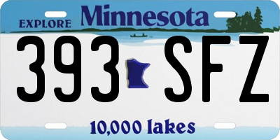 MN license plate 393SFZ
