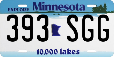 MN license plate 393SGG