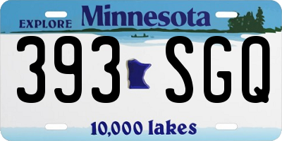 MN license plate 393SGQ