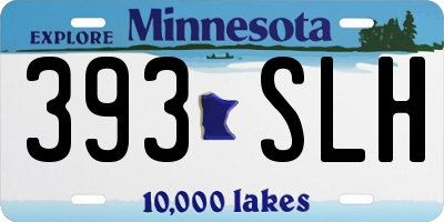 MN license plate 393SLH