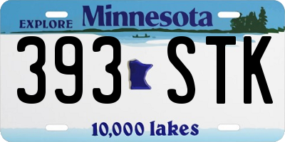 MN license plate 393STK