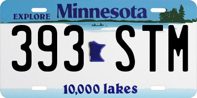 MN license plate 393STM