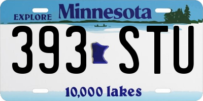 MN license plate 393STU