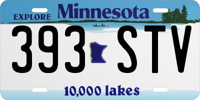 MN license plate 393STV