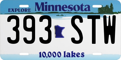 MN license plate 393STW