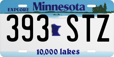MN license plate 393STZ