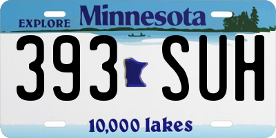 MN license plate 393SUH