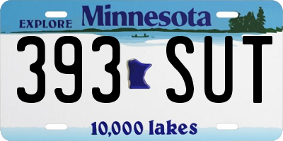 MN license plate 393SUT