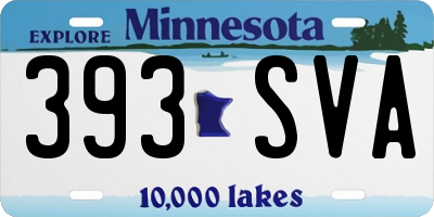 MN license plate 393SVA