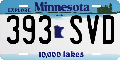 MN license plate 393SVD