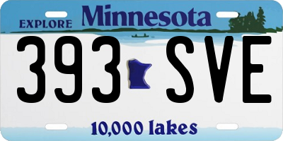 MN license plate 393SVE