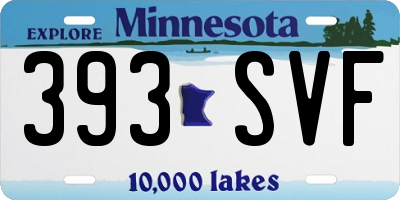 MN license plate 393SVF