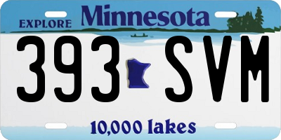 MN license plate 393SVM