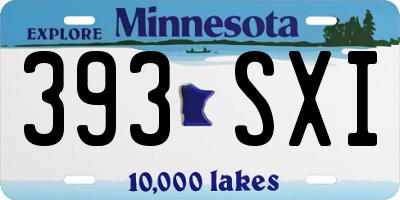 MN license plate 393SXI