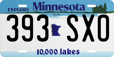 MN license plate 393SXO