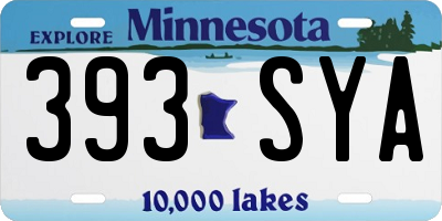MN license plate 393SYA
