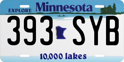 MN license plate 393SYB