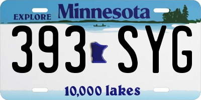 MN license plate 393SYG