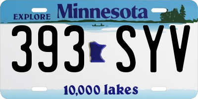 MN license plate 393SYV