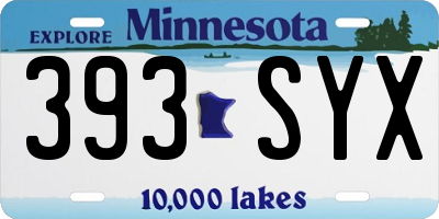 MN license plate 393SYX