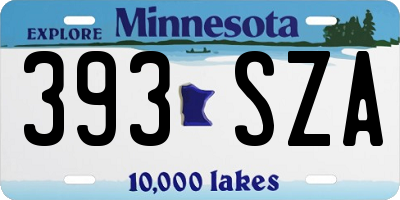 MN license plate 393SZA
