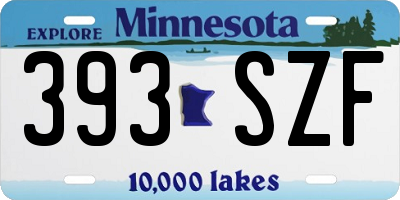 MN license plate 393SZF