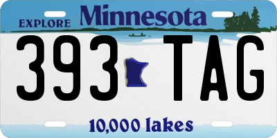 MN license plate 393TAG