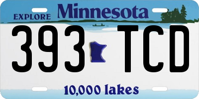 MN license plate 393TCD