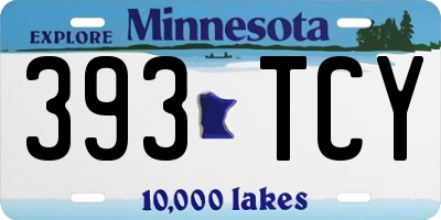 MN license plate 393TCY