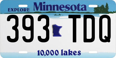 MN license plate 393TDQ
