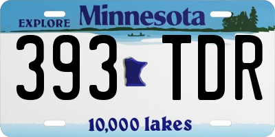 MN license plate 393TDR