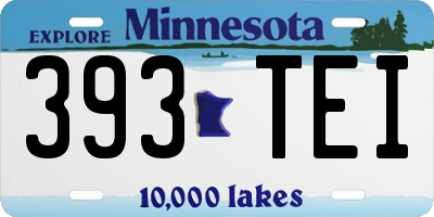 MN license plate 393TEI