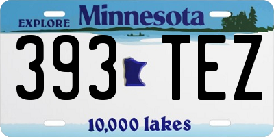 MN license plate 393TEZ