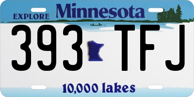 MN license plate 393TFJ
