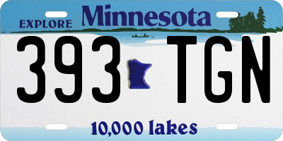 MN license plate 393TGN