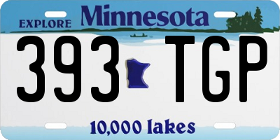 MN license plate 393TGP