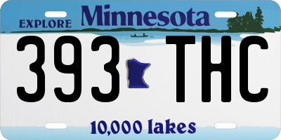 MN license plate 393THC