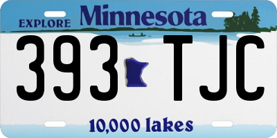 MN license plate 393TJC