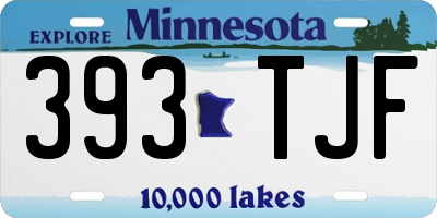 MN license plate 393TJF