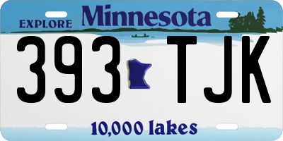 MN license plate 393TJK