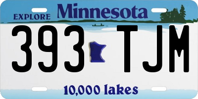 MN license plate 393TJM